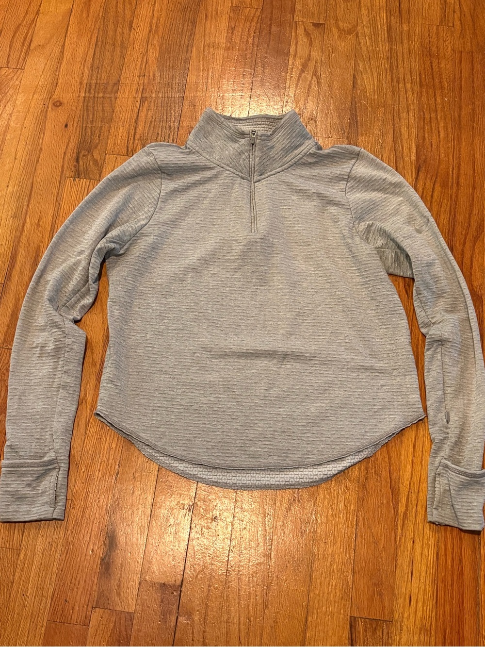 Nike Women's Heather Gray Quarter-Zip Pullover S